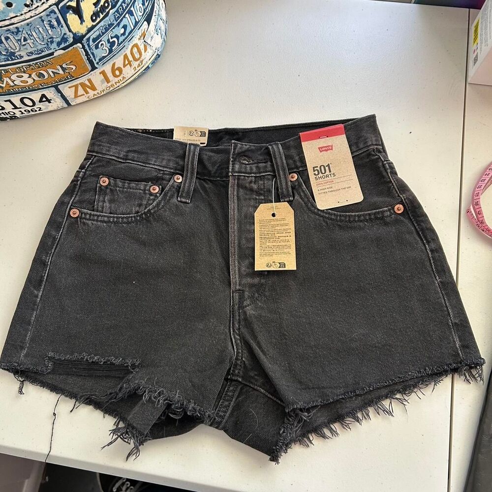 Levi's Women's Black High Waisted Shorts